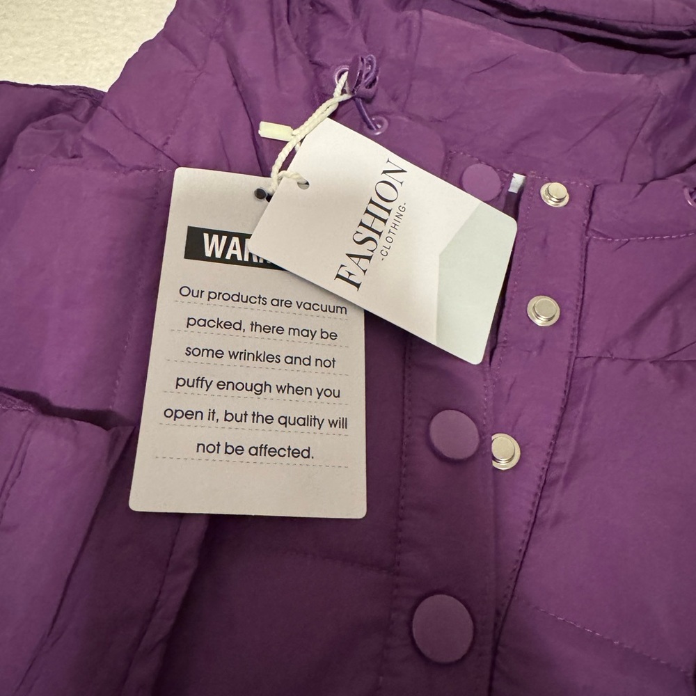 Quilted half button puffer jacket - Picture 2 of 9
